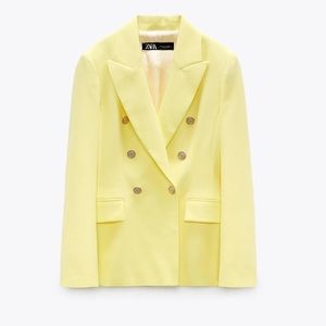 Zara tailored double breasted blazer jacket